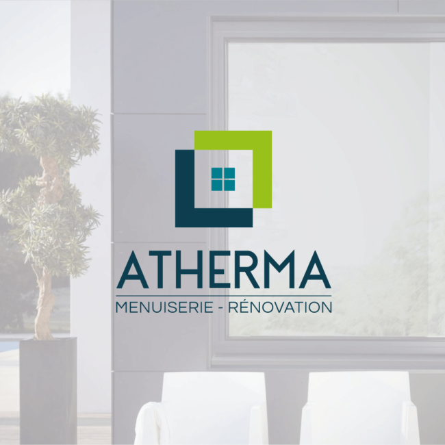 création logo identité visuelle carte de visite Atherma menuiserie albi Tarn Toulouse