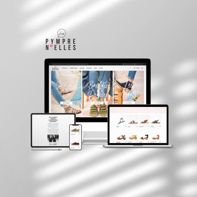 Création site e commerce Les Pympren'Elles marque de chaussures made in france albi Tarn Toulouse